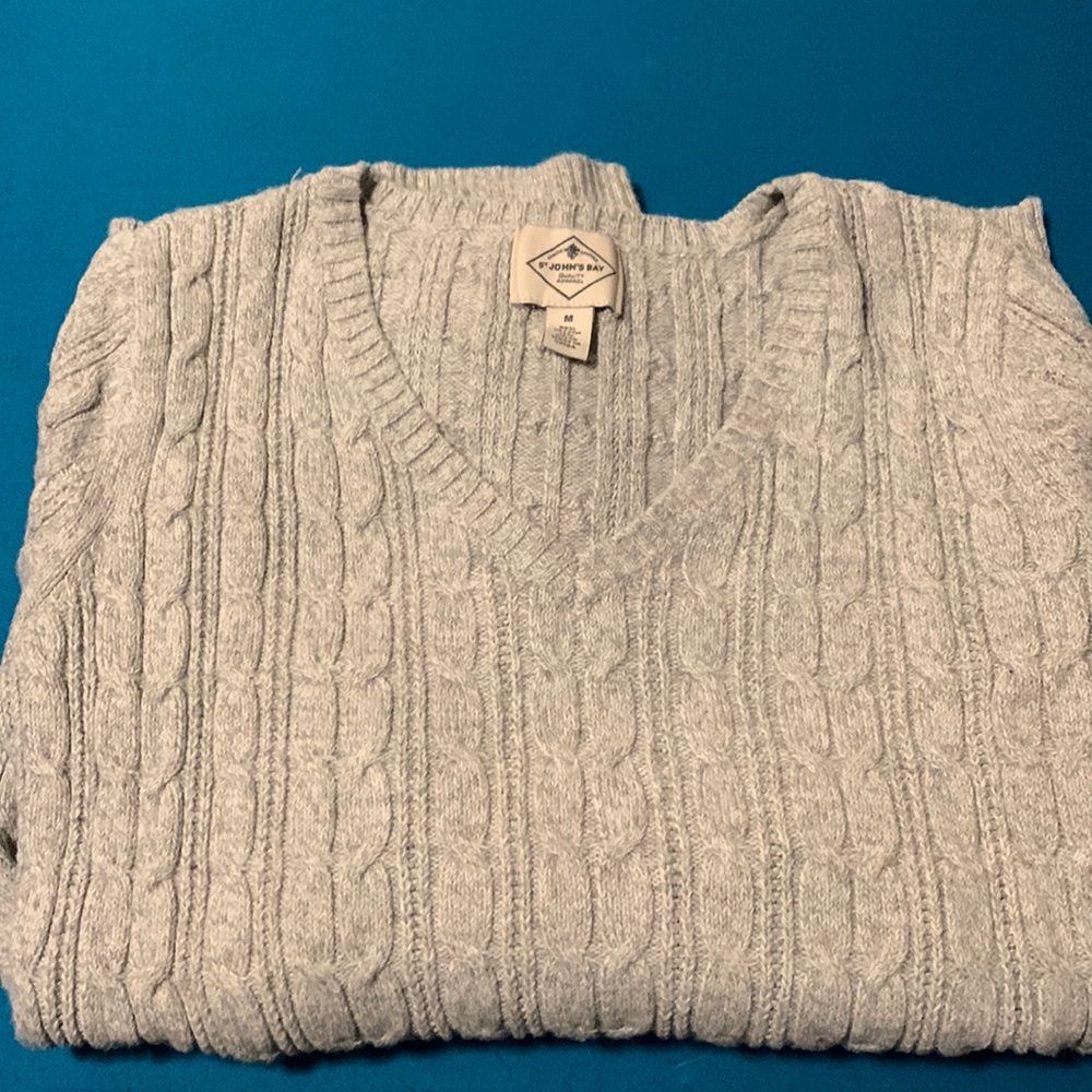 Light grey v neck St. John’s bay sweater